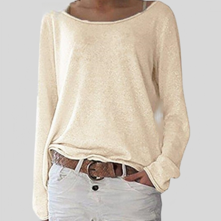 Women's Fine Knit Sweater | Round Neckline
