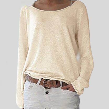 Women's Fine Knit Sweater | Round Neckline