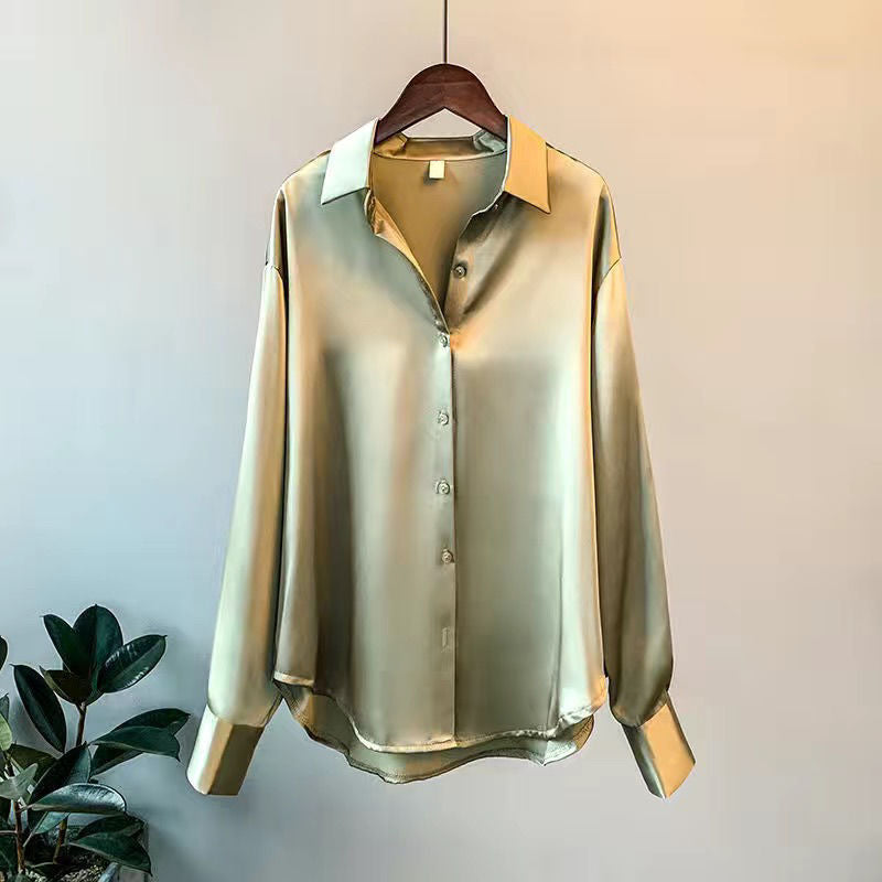 Women's Formal Long Sleeve Blouse with Collar | Relaxed Fit