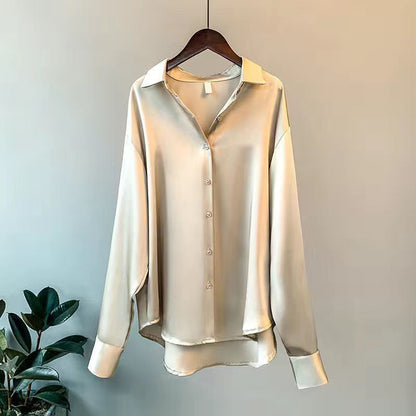 Women's Formal Long Sleeve Blouse with Collar | Relaxed Fit