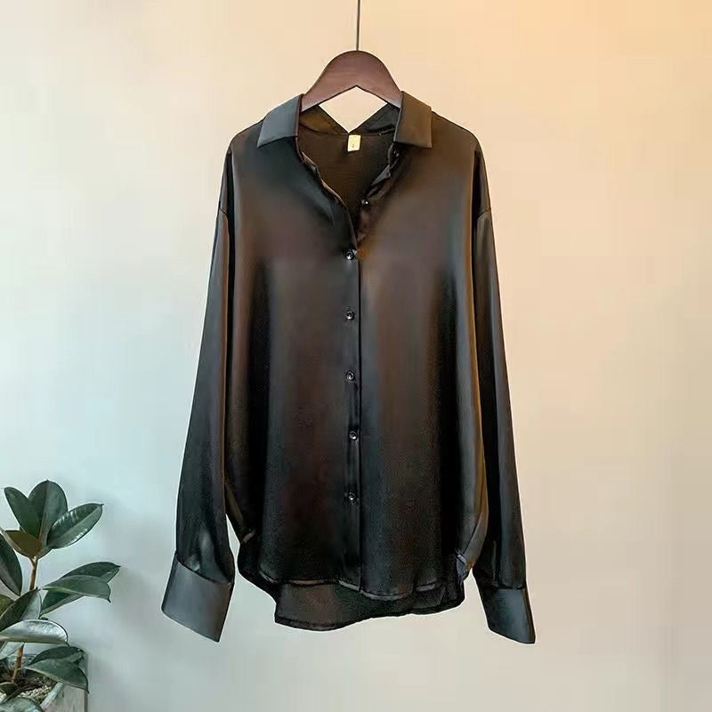 Women's Formal Long Sleeve Blouse with Collar | Relaxed Fit