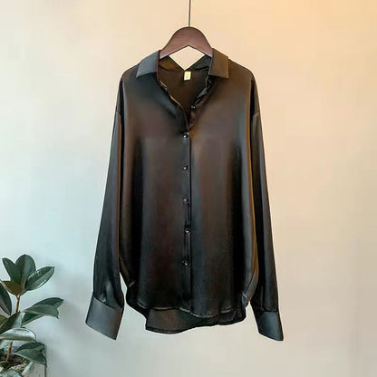 Women's Formal Long Sleeve Blouse with Collar | Relaxed Fit