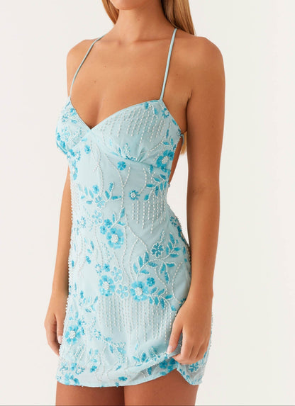 Agnella Mini Dress - Blue