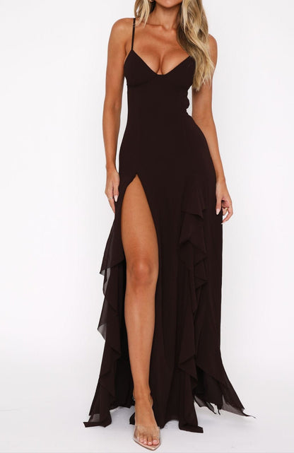 Natalia Maxi Dress Chocolate