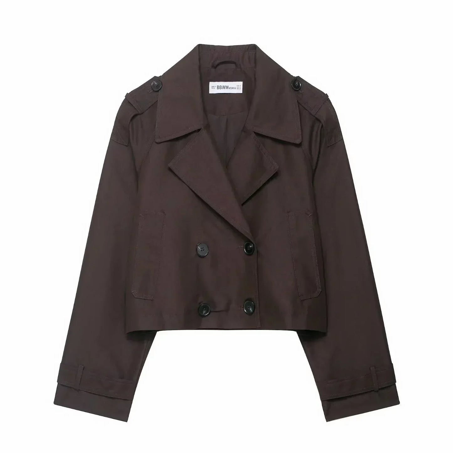 Women's Short Trench Jacket | Double Breasted