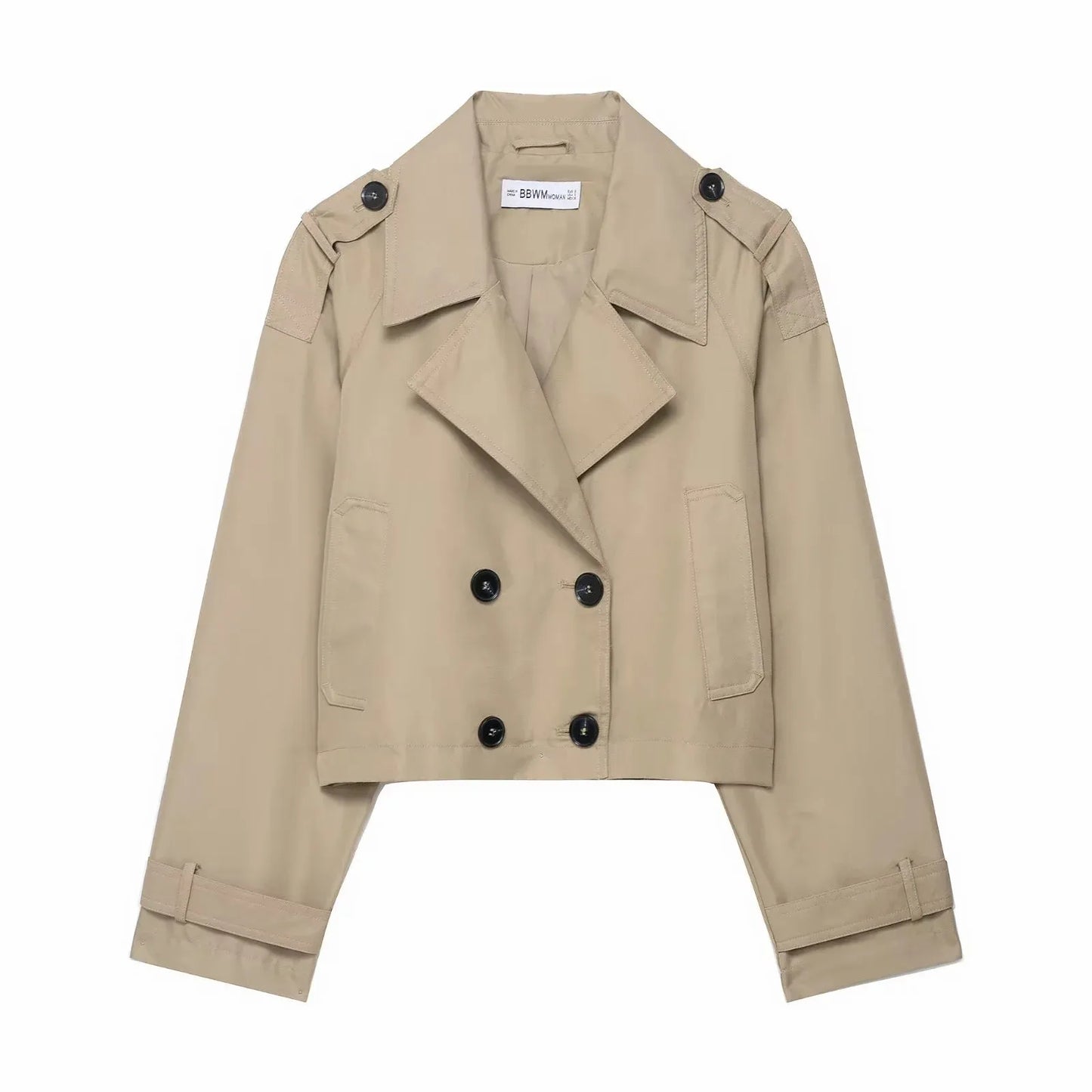 Women's Short Trench Jacket | Double Breasted