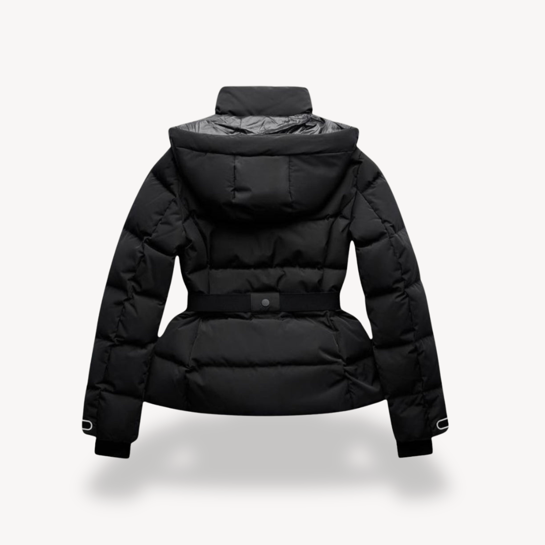 Women's Belted Puffer Jacket | Black