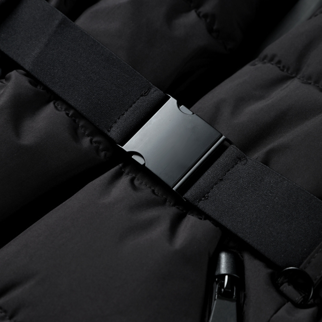 Women's Belted Puffer Jacket | Black