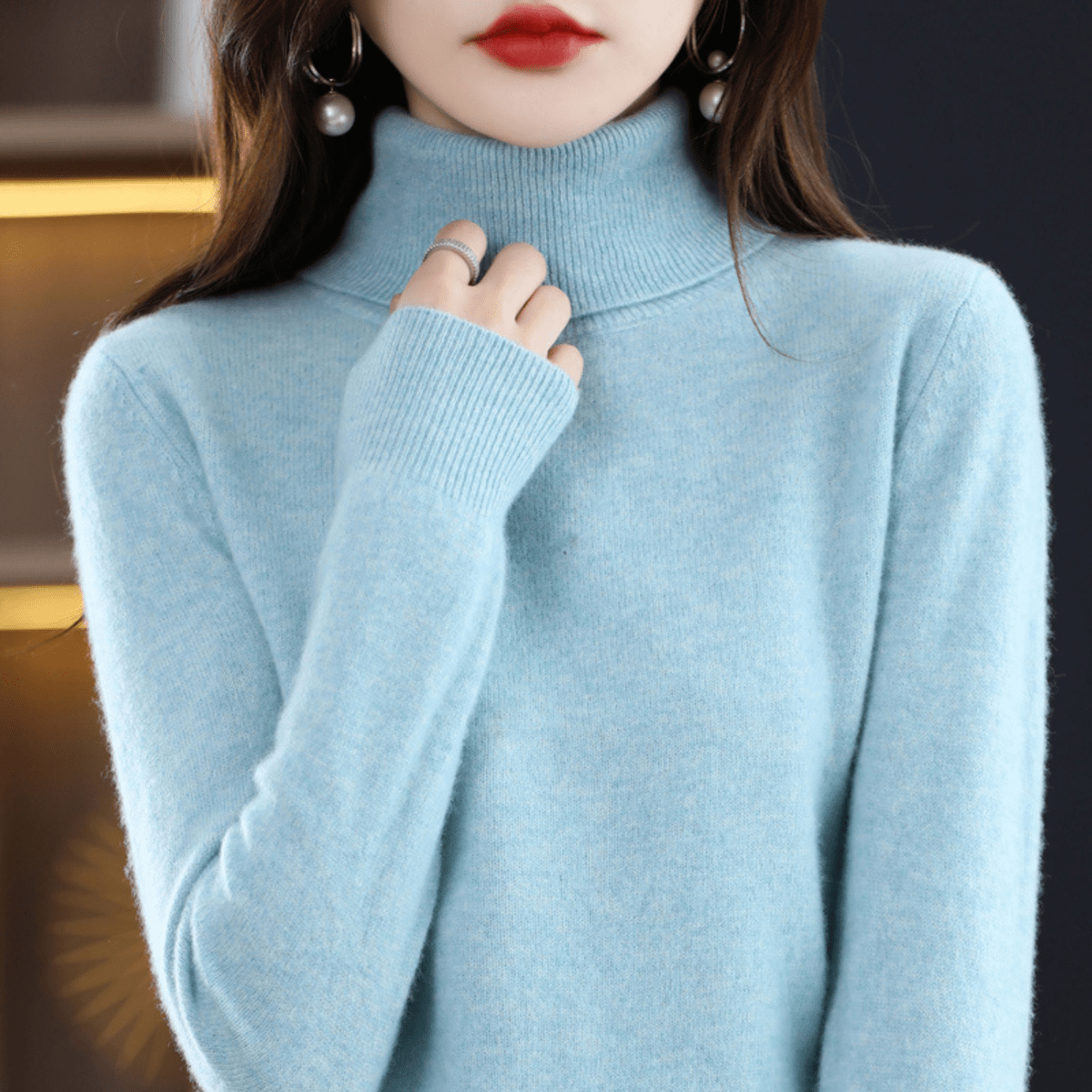 Women's Turtleneck Sweater | Cashmere