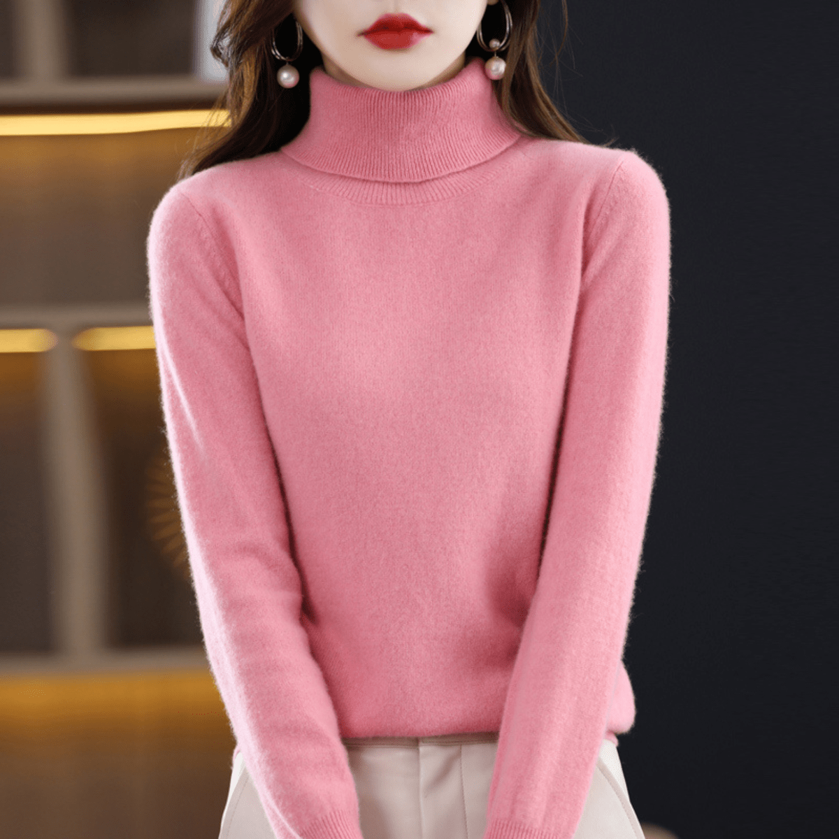 Women's Turtleneck Sweater | Cashmere