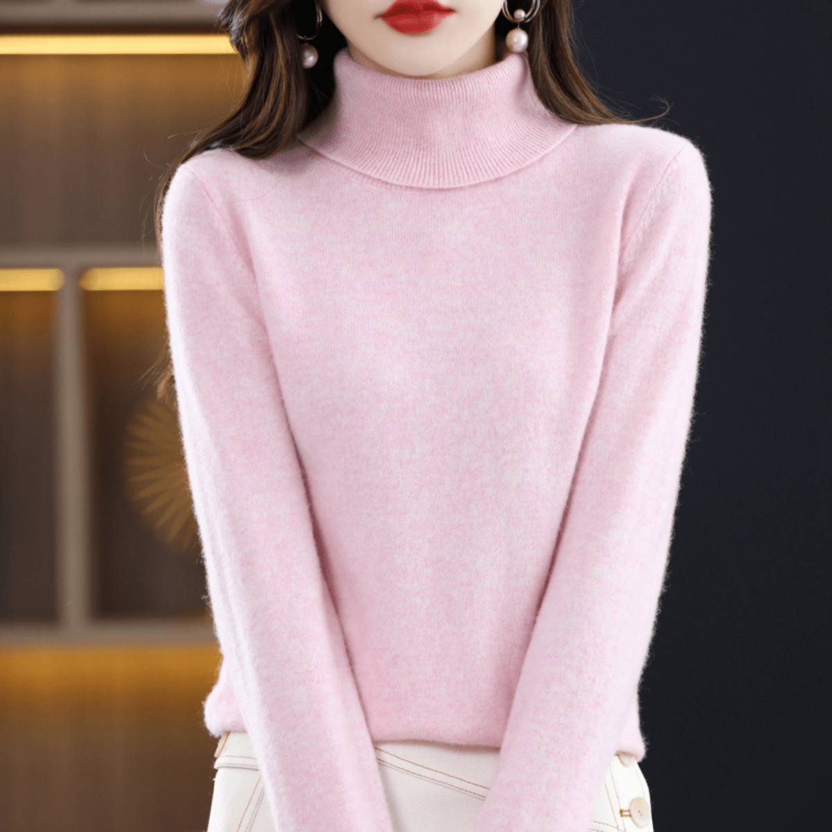 Women's Turtleneck Sweater | Cashmere