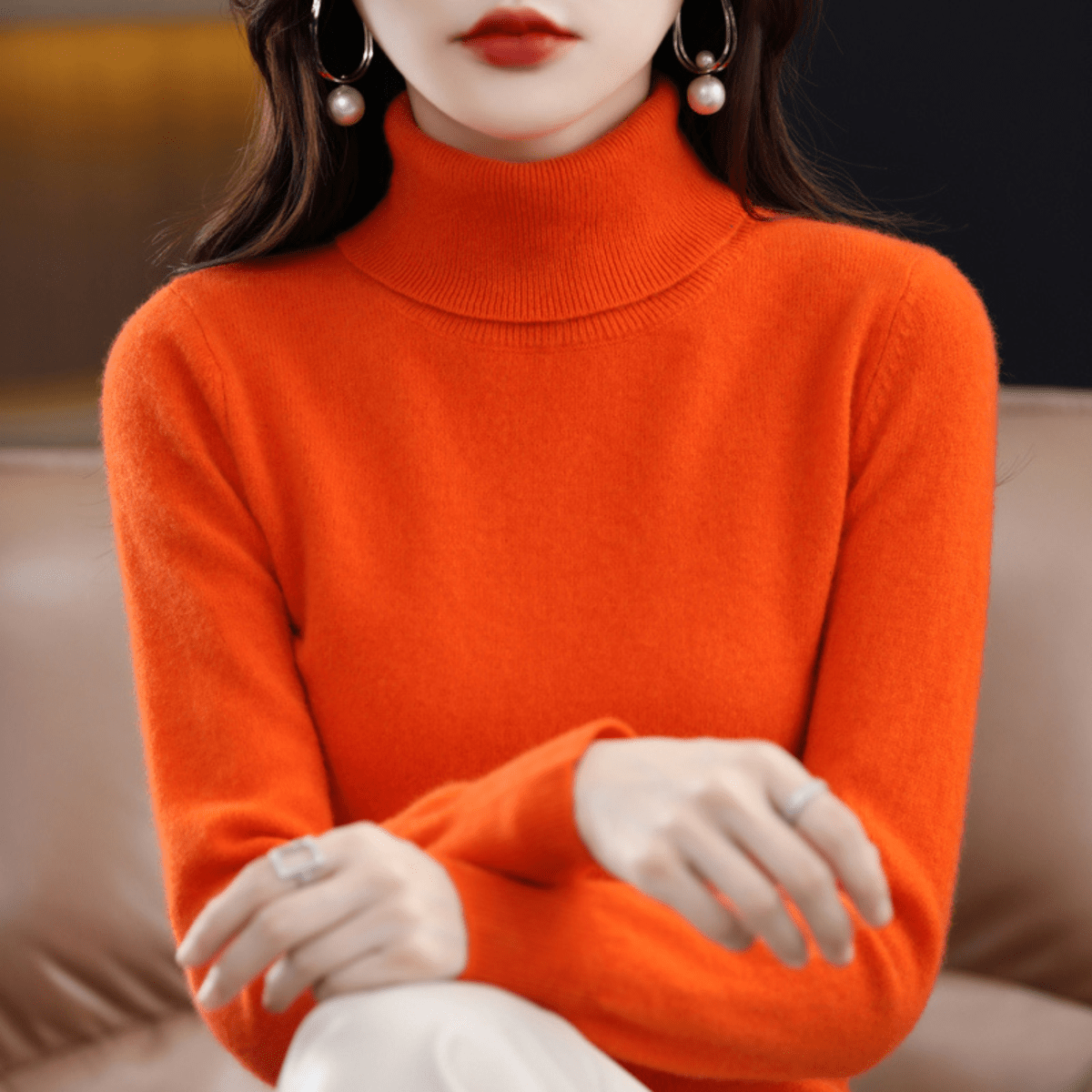 Women's Turtleneck Sweater | Cashmere