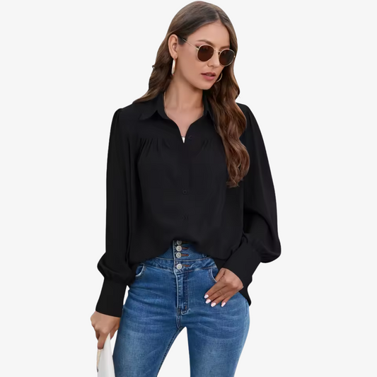 Women's Casual Button-Down Blouse | Long-Sleeve