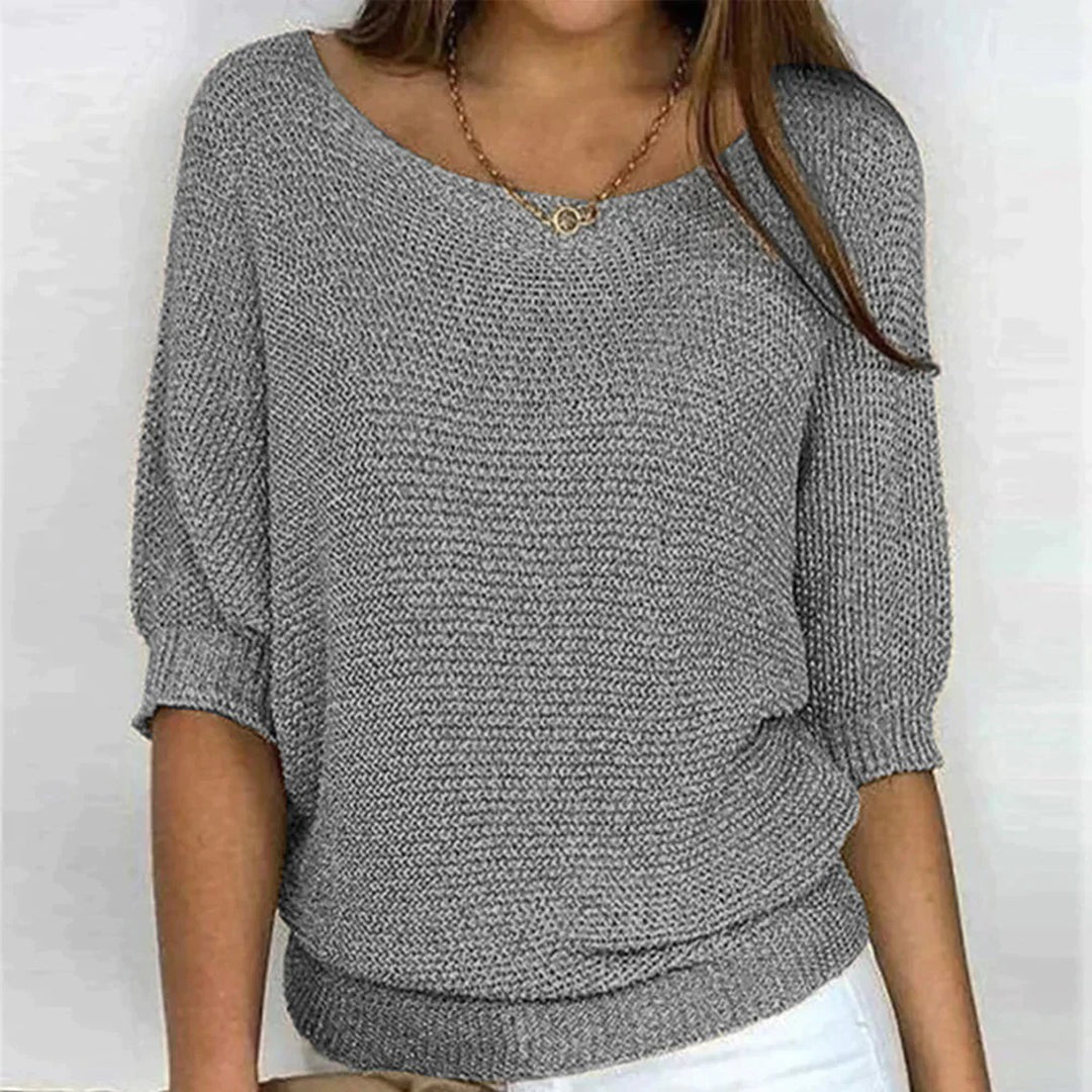 Women's Casual Knitted Blouse | 3/4 Sleeve