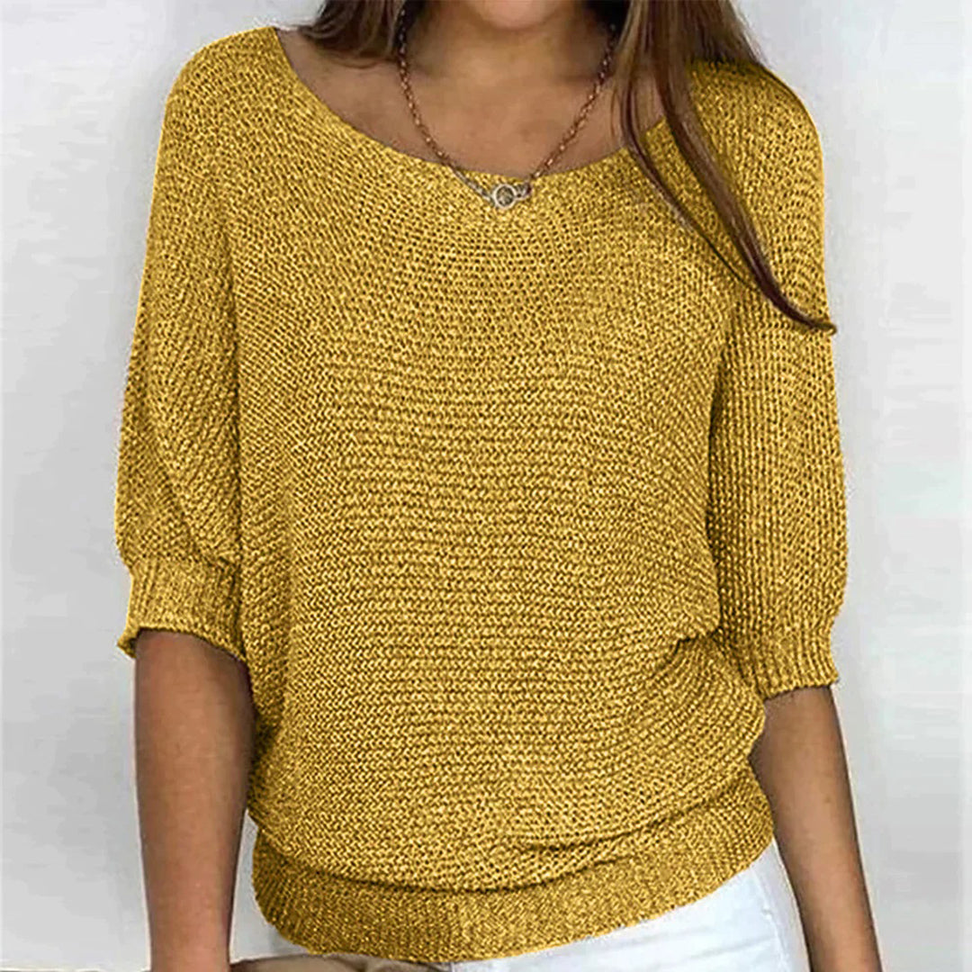 Women's Casual Knitted Blouse | 3/4 Sleeve