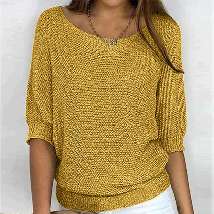 Women's Casual Knitted Blouse | 3/4 Sleeve