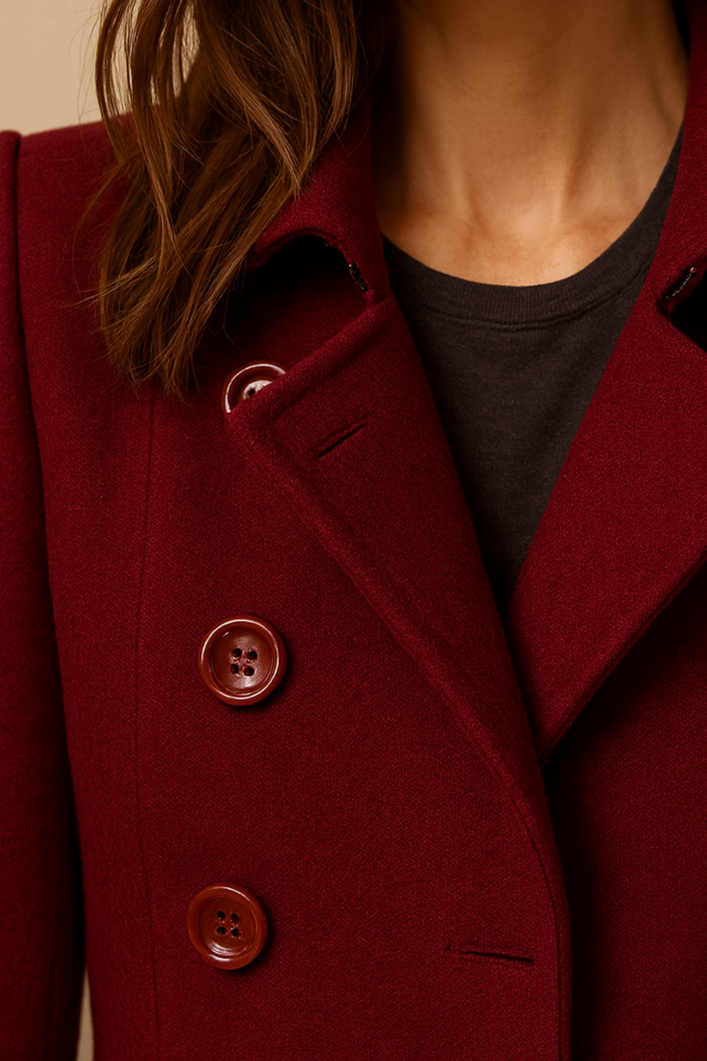 Women's Double-Breasted Coat | Long