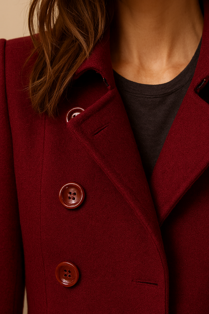 Women's Double-Breasted Coat | Long