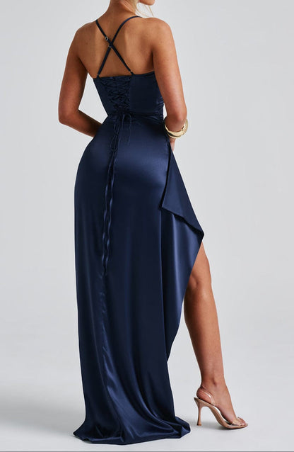 Party Spaghetti Strap Dress | Navy Blue