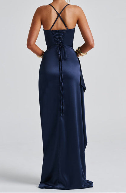 Party Spaghetti Strap Dress | Navy Blue