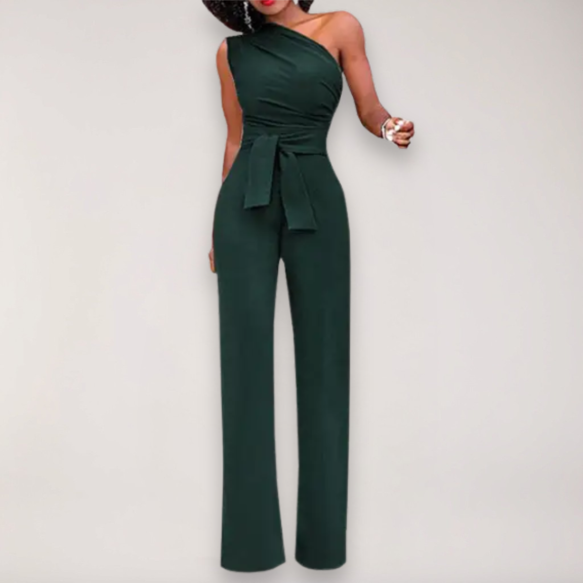 Women's One Shoulder Jumpsuit | Draped Fit