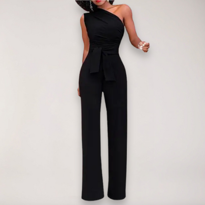 Women's One Shoulder Jumpsuit | Draped Fit