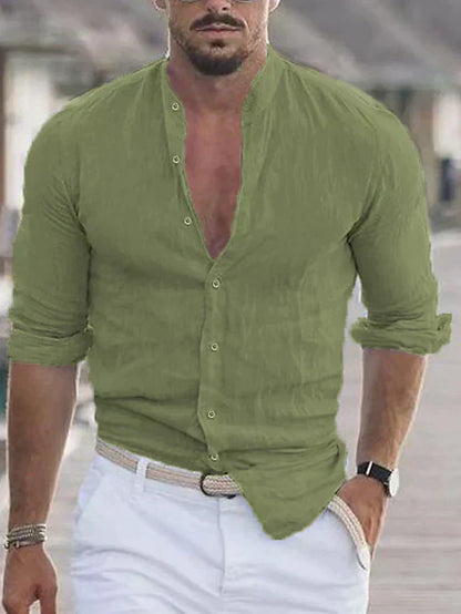 Men's Casual Henley Shirt | Long Sleeve