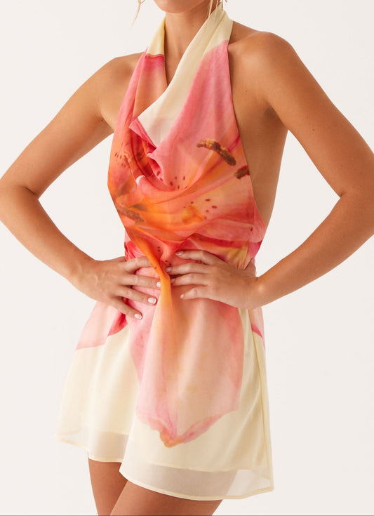 Celinka Mini Dress - Yellow Floral