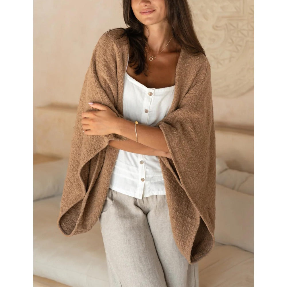 Knit Open Front Cardigan for Women - Fatima