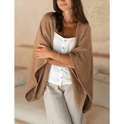 Knit Open Front Cardigan for Women - Fatima
