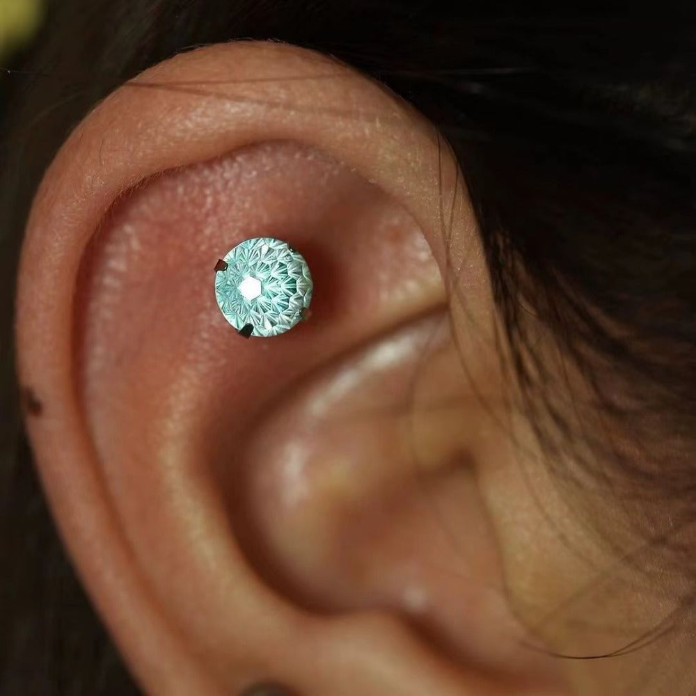 Round Stud Earring for Women - Barbara