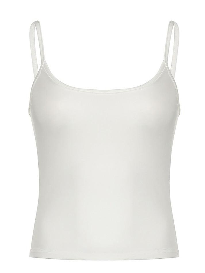 Solid Color Basic Slim U Neck Cami Top