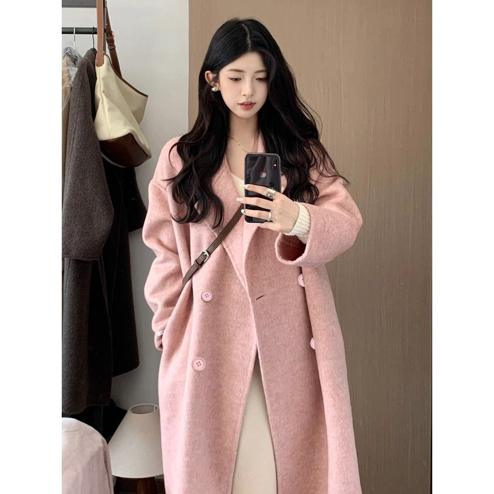 Double Breasted Long Overcoat for Women - Camilla