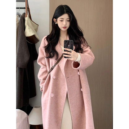 Double Breasted Long Overcoat for Women - Camilla