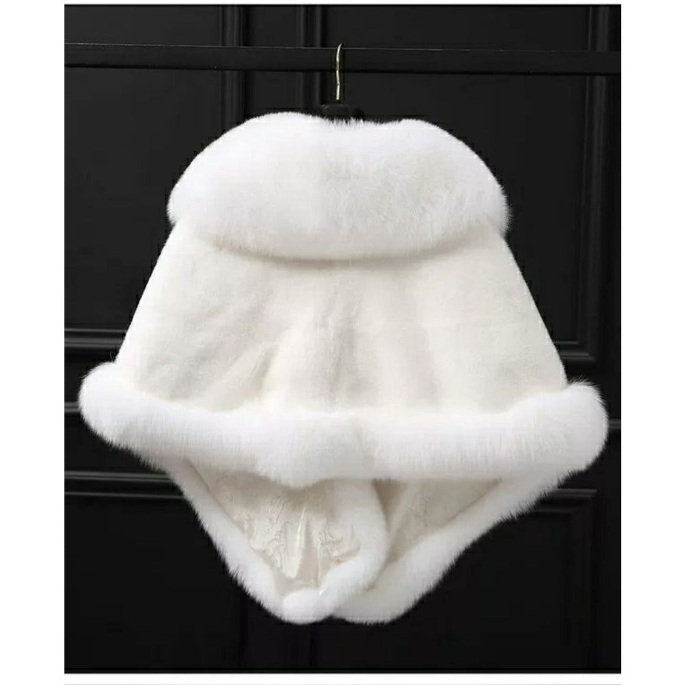 Faux Fur Winter Shawl for Women - Alina