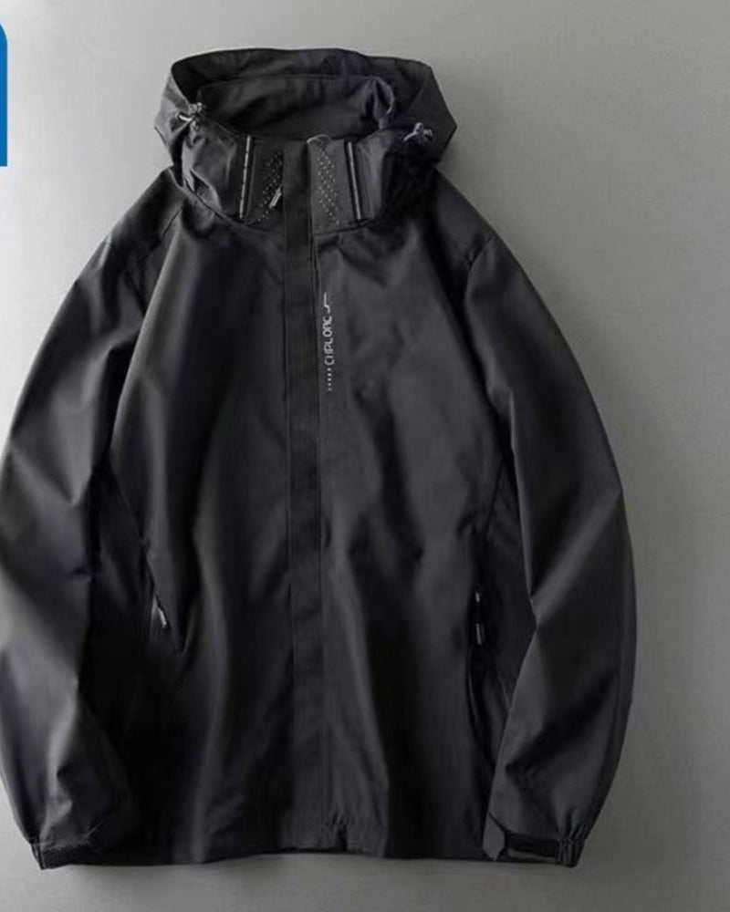 Waterproof Hooded Jacket with Zipper for Women - Marcia