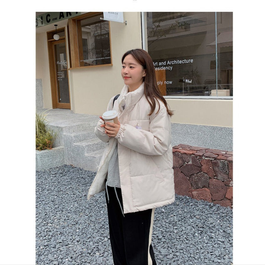 Reversible Puffer Jacket Two-Sided Coat for Women - Milena