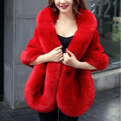 Faux Fur Winter Shawl for Women - Alina
