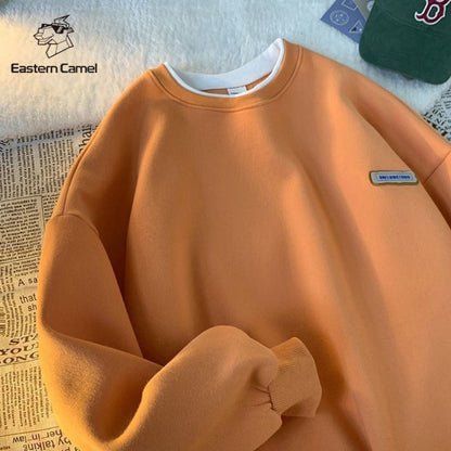 Crewneck Pullover Sweatshirt with Long Sleeves for Women - Derna