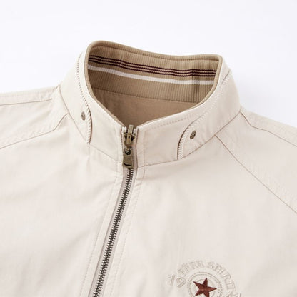 Reversible Lightweight Jacket with Zipper Pockets for Men - Azzurra