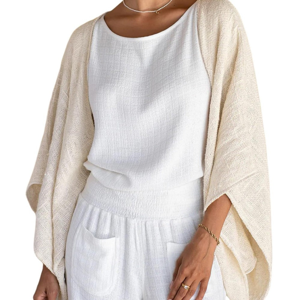 Knit Open Front Cardigan for Women - Fatima