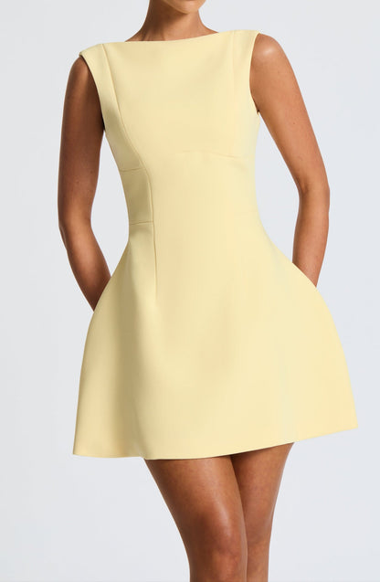 Gaetana Mini Dress - Lemon