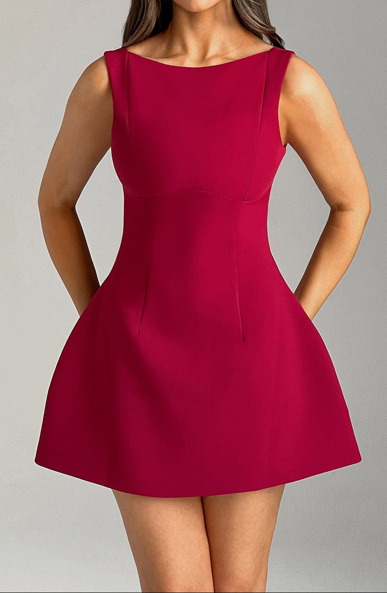 Ginevra Mini Dress - Wine