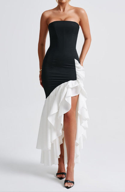Pierina Maxi Dress - Black/White