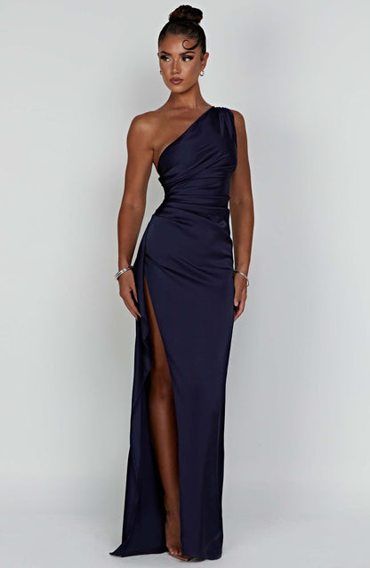One Shoulder Maxi Dress with Side Slit for Women - Vanessa