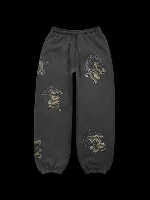 Multi Color Y2K Bear Print Sweatpants