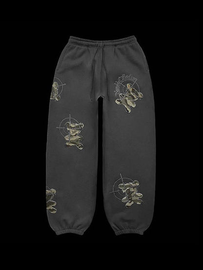 Multi Color Y2K Bear Print Sweatpants