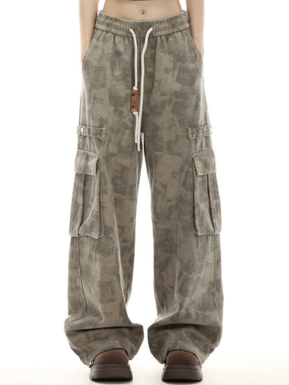 Pantalones cargo con estampado de camuflaje vintage de Coffee Wasteland