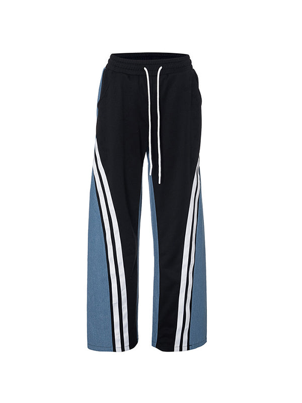 Vintage Retro Contrast Stripe Sweatpants