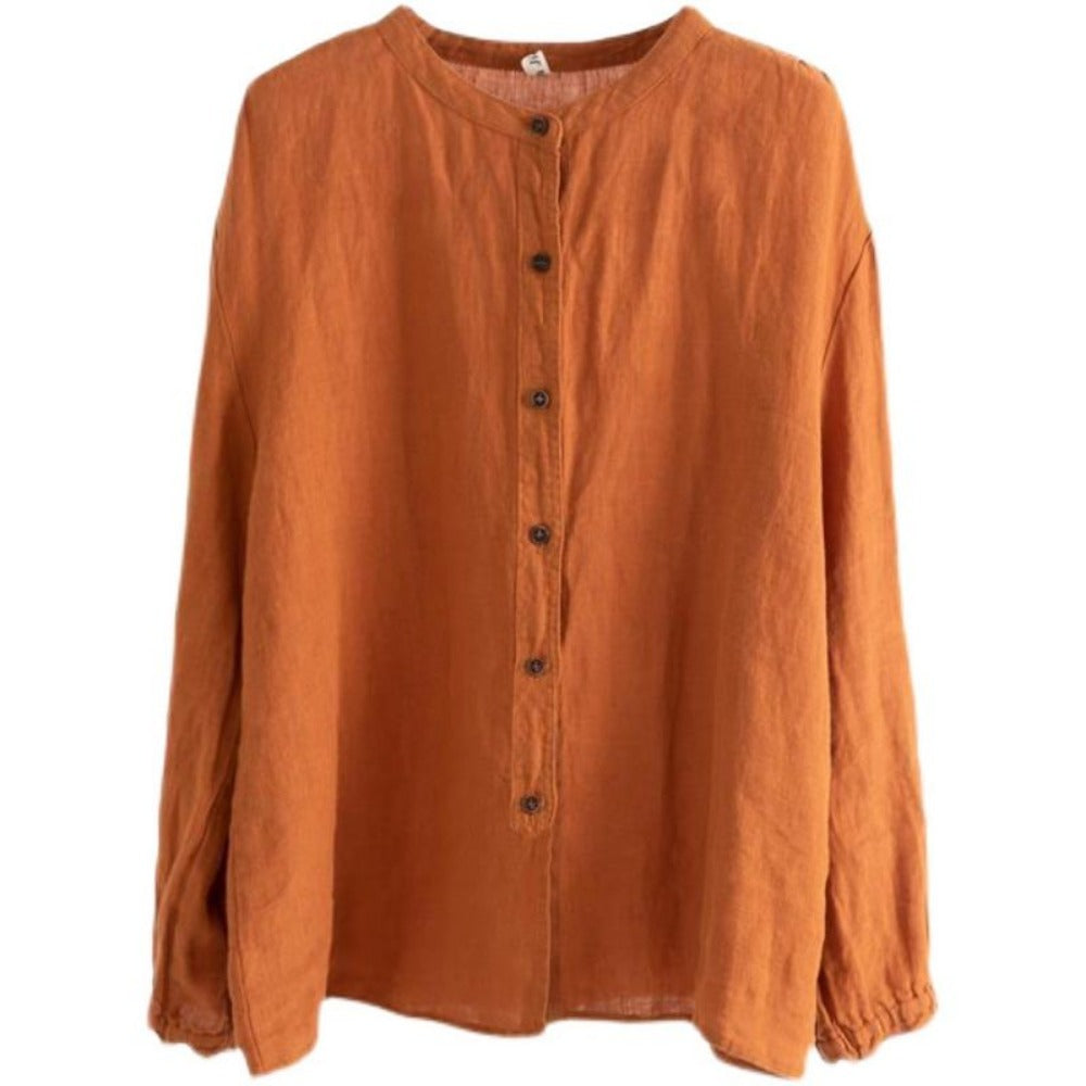 Long Sleeve Button Up Blouse for Women - Viola